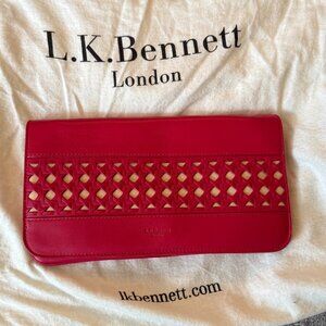 LK Bennett Envelope Clutch in Fuchsia like new!